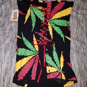 Rasta colored tube top